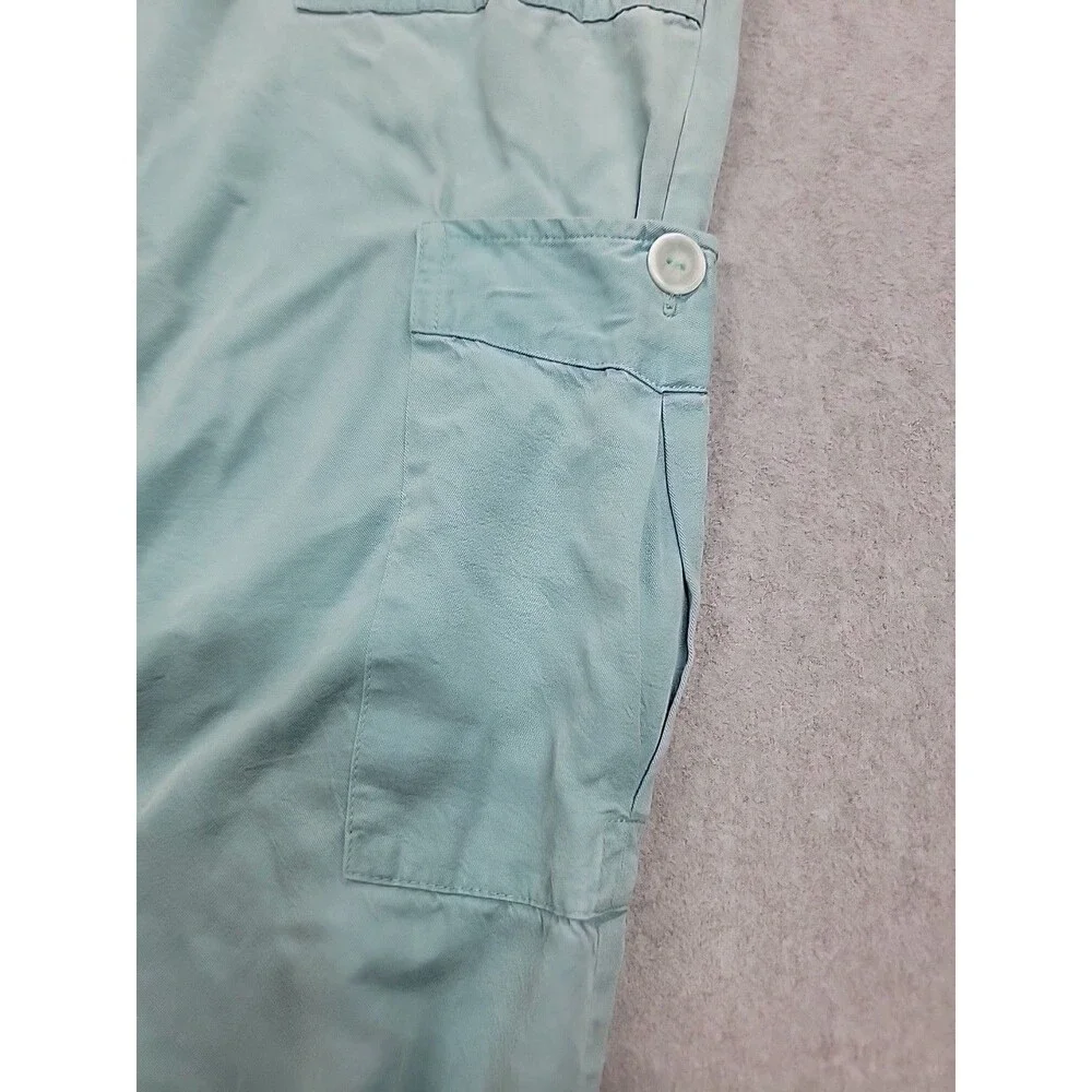Tianello Joggers Womens XS Green Tencel Rayon Lightweight Baggy Spring Casual - Picture 6 of 15